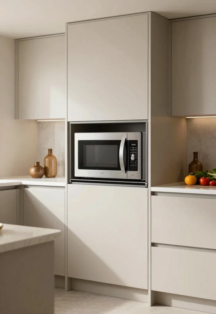 18 Microwave Placement in Kitchen Ideas That Save Space - 7. Appliance Garage 1