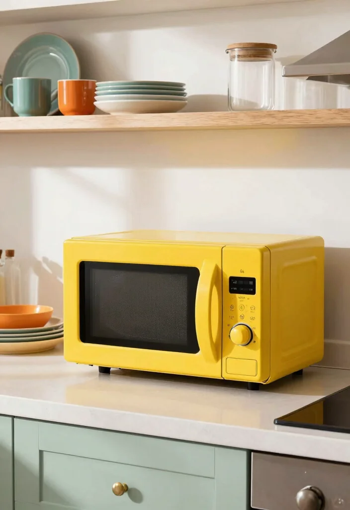 18 Microwave Storage Ideas Small Kitchen That Work Brilliantly 15 18 Microwave Storage Ideas Small Kitchen That Work Brilliantly - 15. Microwave as a Countertop Accent 1