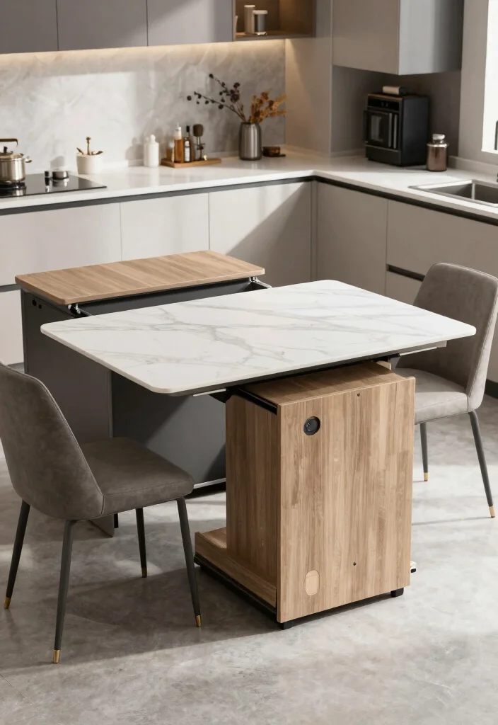 18 Pull Out Table Kitchen Ideas That Save Space - 16. Modular Pull Out Table System 1