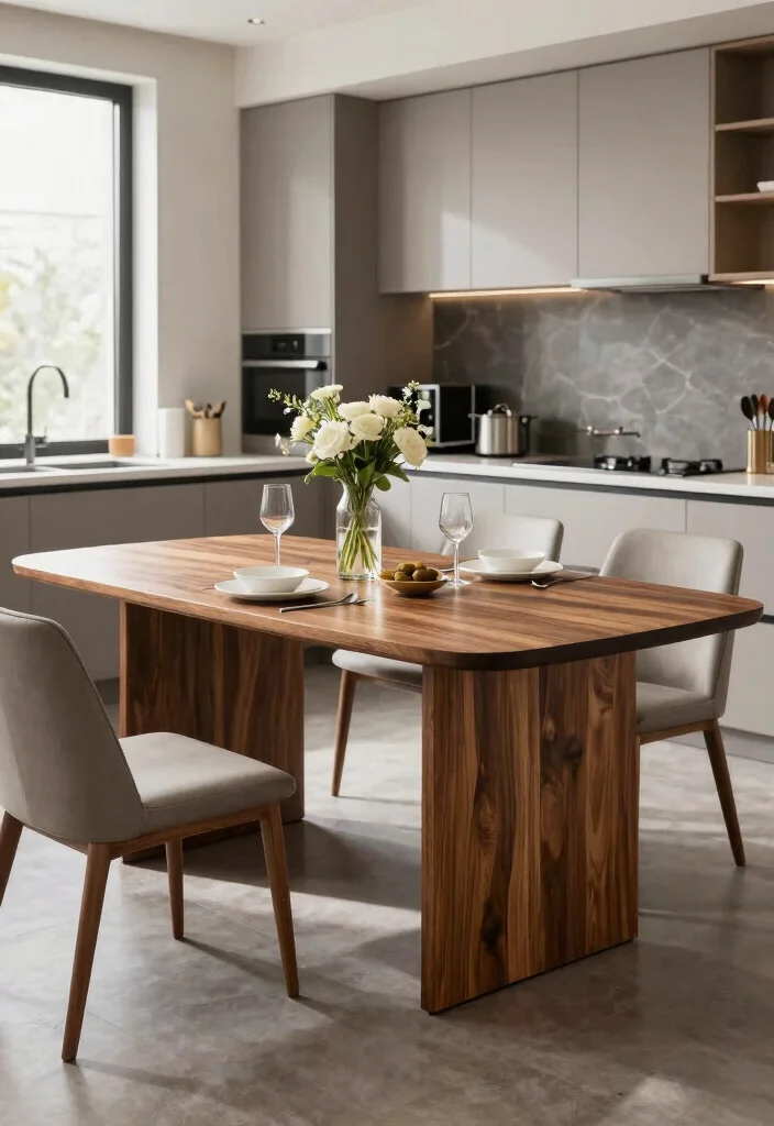 18 Pull Out Table Kitchen Ideas That Save Space - 3. Extendable Dining Table 1