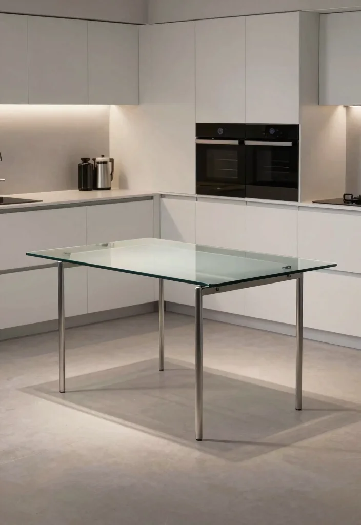 18 Pull Out Table Kitchen Ideas That Save Space - 6. Minimalist Pull Out Table 1