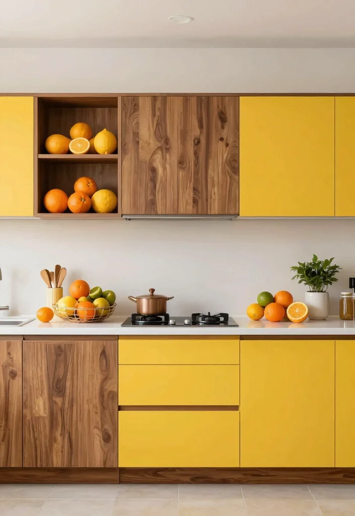 18 Walnut Kitchen Cabinets Color Schemes Ideas With Luxe Finish 10 18 Walnut Kitchen Cabinets Color Schemes Ideas With Luxe Finish - 10. Bright Citrus Accents with Walnut 1