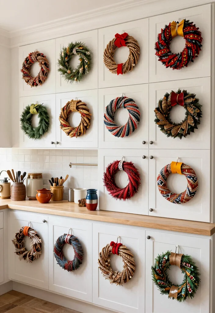 18 Wreaths on Kitchen Cabinets Ideas With Festive Charm 11 18 Wreaths on Kitchen Cabinets Ideas With Festive Charm - 11. Cultural Wreaths 1