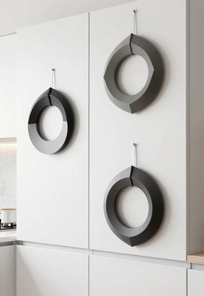 18 Wreaths on Kitchen Cabinets Ideas With Festive Charm 15 18 Wreaths on Kitchen Cabinets Ideas With Festive Charm - 15. Geometric Wreaths 1