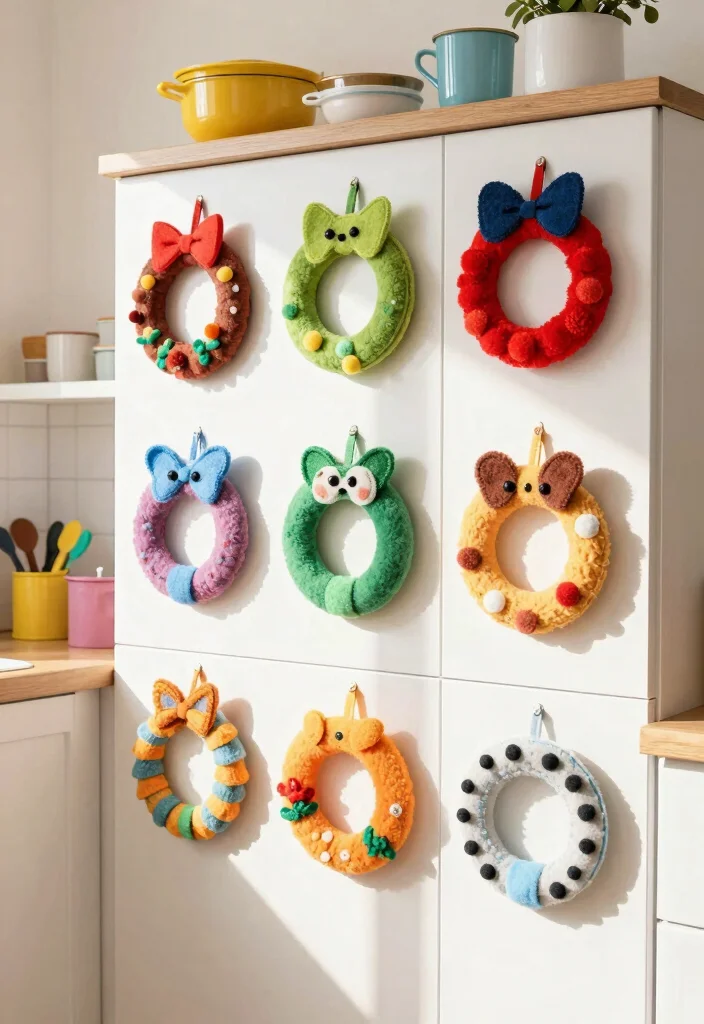 18 Wreaths on Kitchen Cabinets Ideas With Festive Charm 4 18 Wreaths on Kitchen Cabinets Ideas With Festive Charm - 4. Whimsical and Playful Wreaths 1