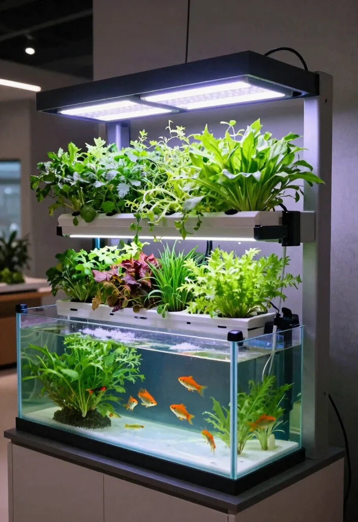 12 Aquarium Planter Ideas That Don't Leak or Crack Over Time - 12. Integrated Hydroponics and Aquaponics 1