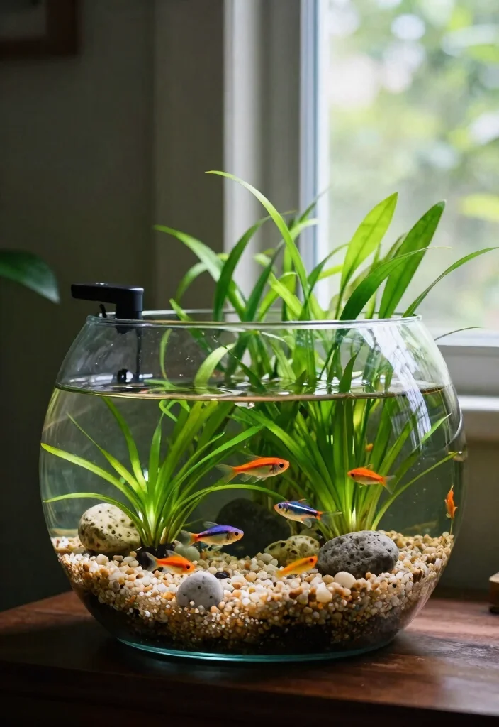 12 Aquarium Planter Ideas That Don't Leak or Crack Over Time - 2. Terrarium-Style Aquarium 1