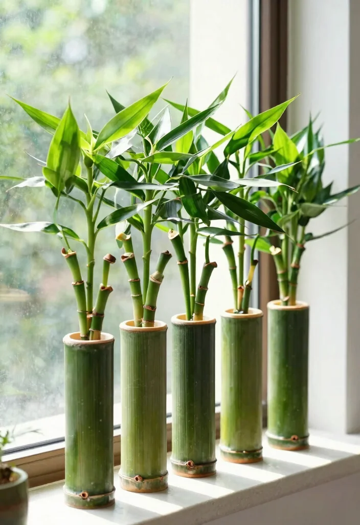 12 Aquarium Planter Ideas That Don't Leak or Crack Over Time - 6. Bamboo and Water Planters 1