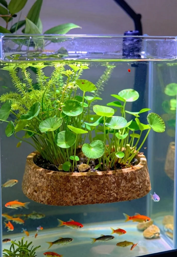 12 Aquarium Planter Ideas That Don't Leak or Crack Over Time - 7. Floating Garden Planters 1