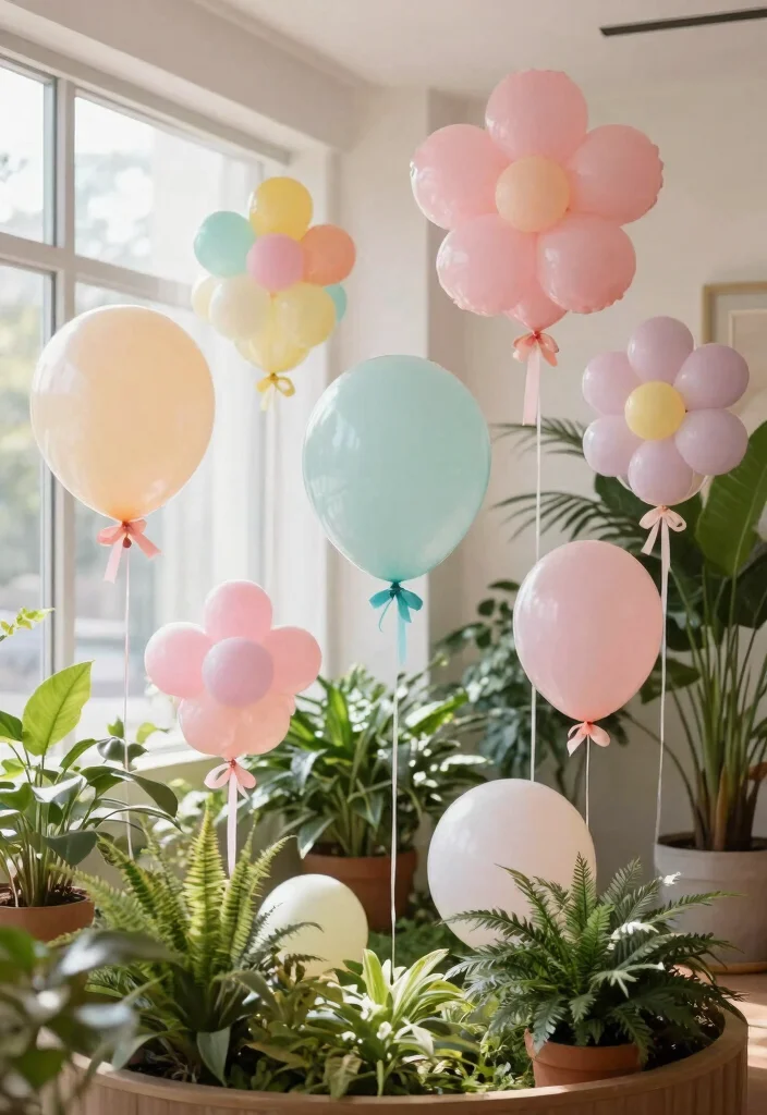 12 Ceiling Balloon Decorations That Stay Up Without Tape Marks - 1. Floating Garden Balloons 1