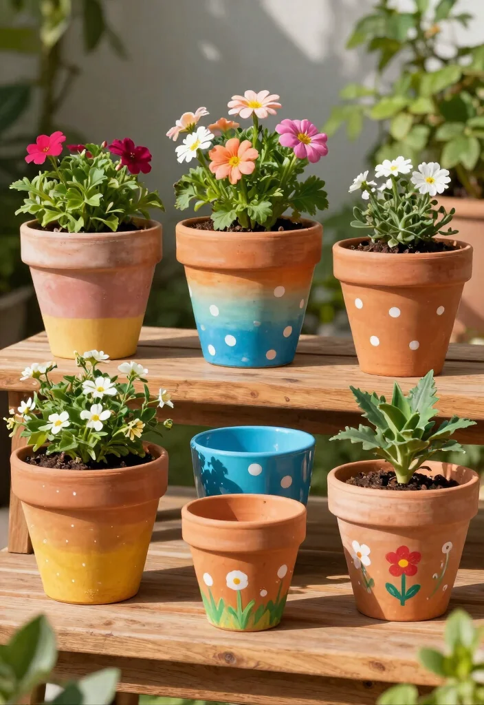 12 Decorated Flower Pot Ideas That Hide Boring Plastic Planters - 1. Terra Cotta Pot with a Twist 1