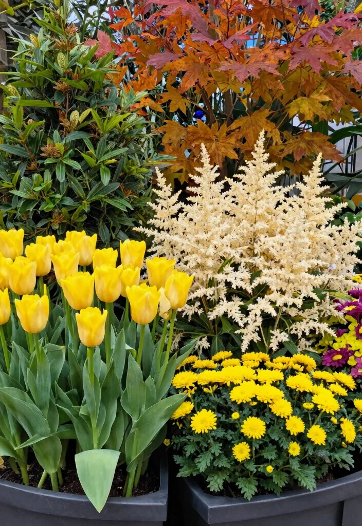 12 Flower Planter Ideas That Bloom All Season Without Replanting - 11. Seasonal Color Shifts 1