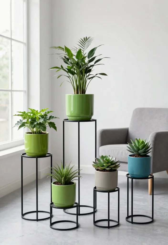 12 Iron Plant Stand Ideas That Hold Heavy Pots Without Tipping - 1. Minimalist Black Iron Stands 1
