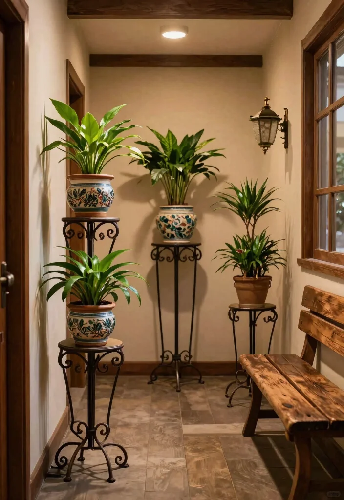 12 Iron Plant Stand Ideas That Hold Heavy Pots Without Tipping - 2. Vintage-Style Wrought Iron Stands 1