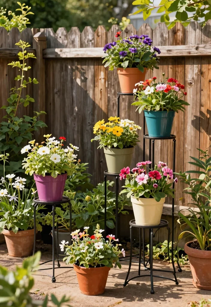 12 Iron Plant Stand Ideas That Hold Heavy Pots Without Tipping - 6. Outdoor Iron Display Stands 1