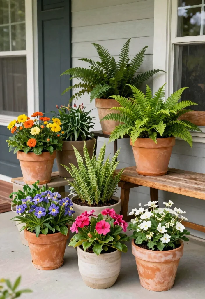 12 Outdoor Entryway Decor Ideas That Boost Curb Appeal Fast - 1. Lush Potted Plants 1