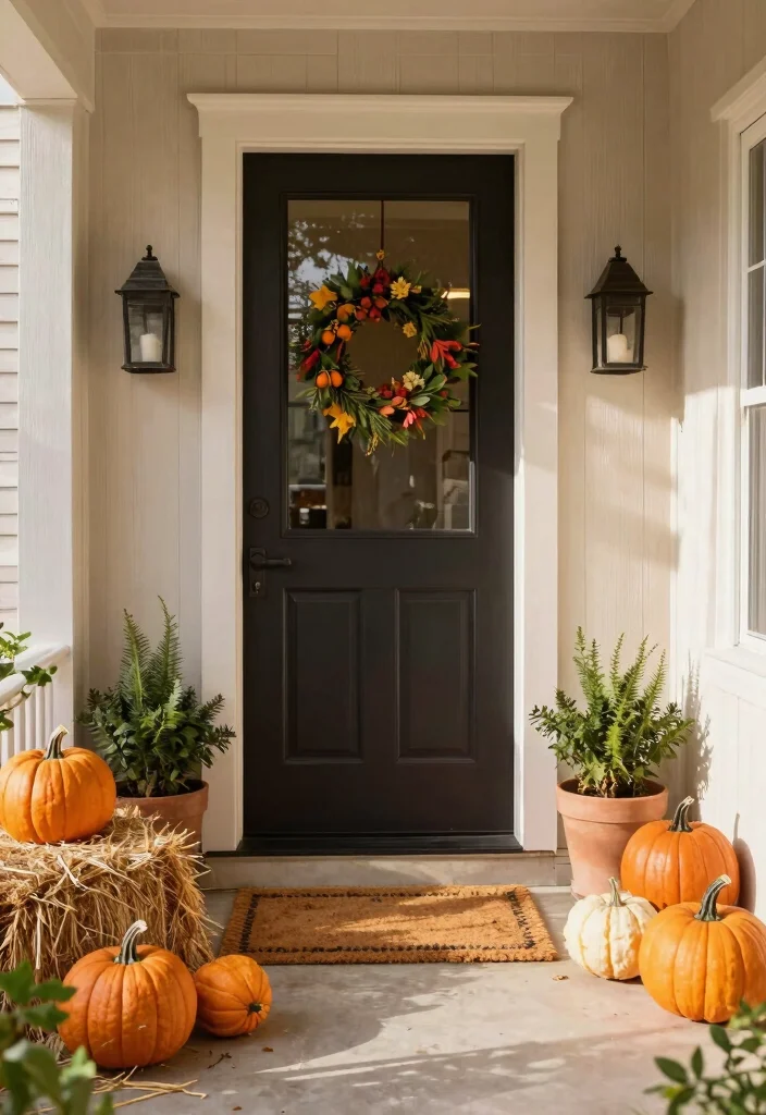 12 Outdoor Entryway Decor Ideas That Boost Curb Appeal Fast - 10. Seasonal Accent Pieces 1