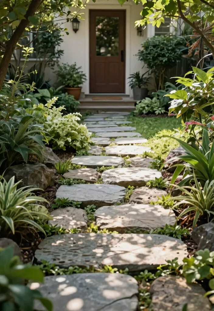 12 Outdoor Entryway Decor Ideas That Boost Curb Appeal Fast - 9. Natural Stone Pathways 1