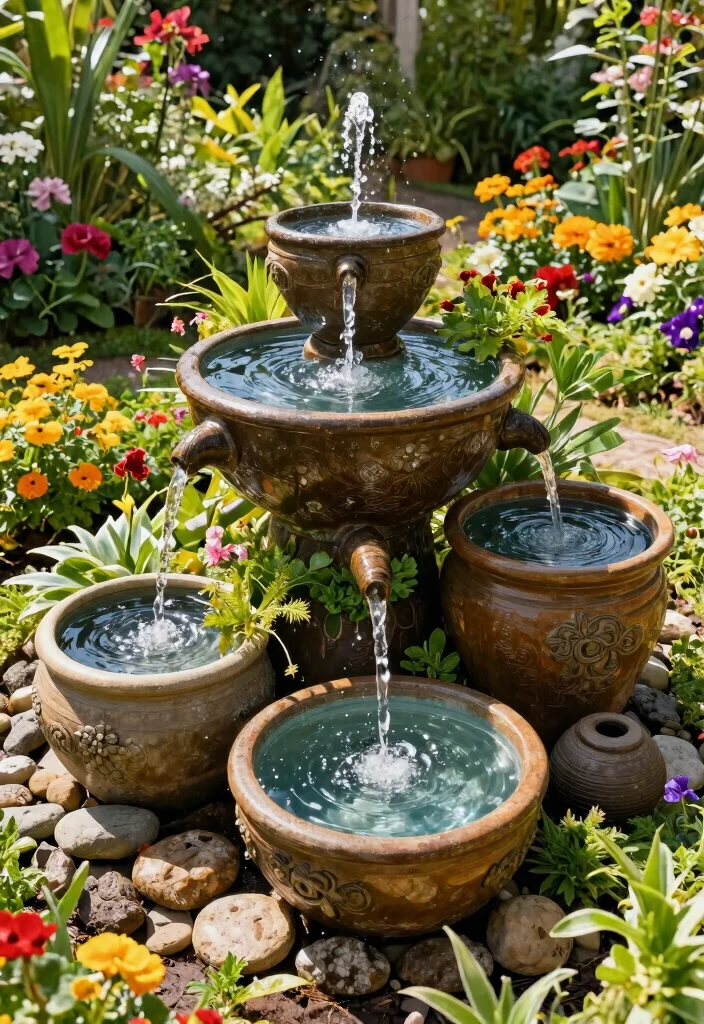 12 Patio Fountain Ideas That Run Without a Buried Water Line - 9. Container Fountain 1