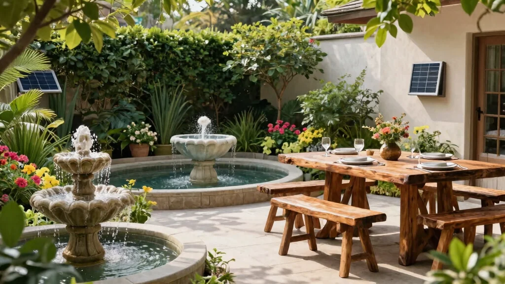 12 Patio Fountain Ideas That Run Without a Buried Water Line