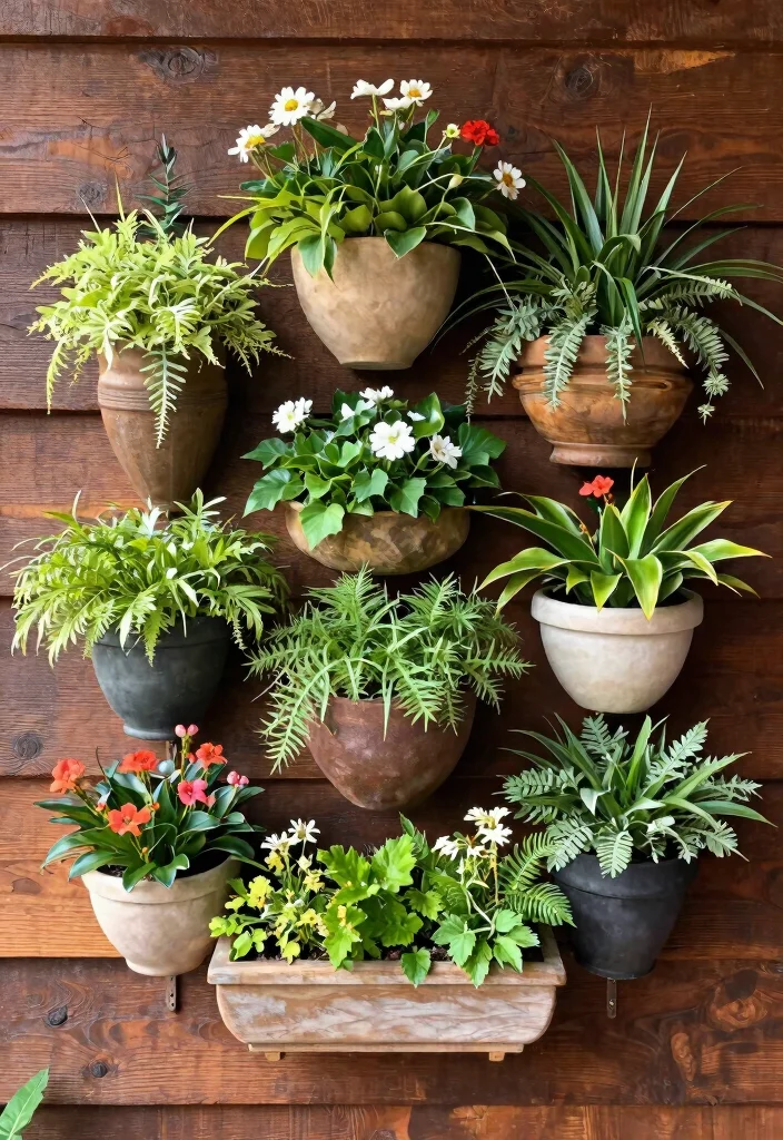 14 Backyard Planter Ideas That Hide Eyesores and Add Color 12 14 Backyard Planter Ideas That Hide Eyesores and Add Color - 12. Wall-Mounted Planters 1