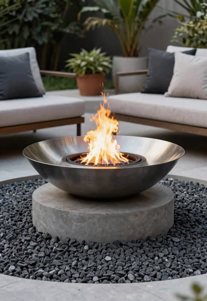 14 Easy Fire Pit Ideas You Can Build in One Weekend - 2. Metal Fire Bowl 1