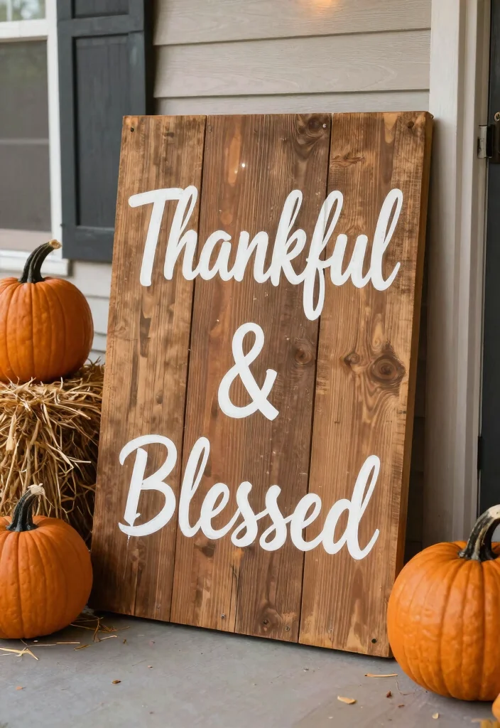 14 Fall Porch Signs Ideas That Welcome Guests Right Away - 13. DIY Fall-Themed Pallet Sign 1