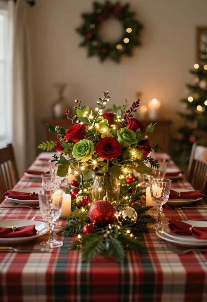 14 Farmhouse Table Centerpiece Ideas That Work for Every Season - 11. Holiday Whimsy 1