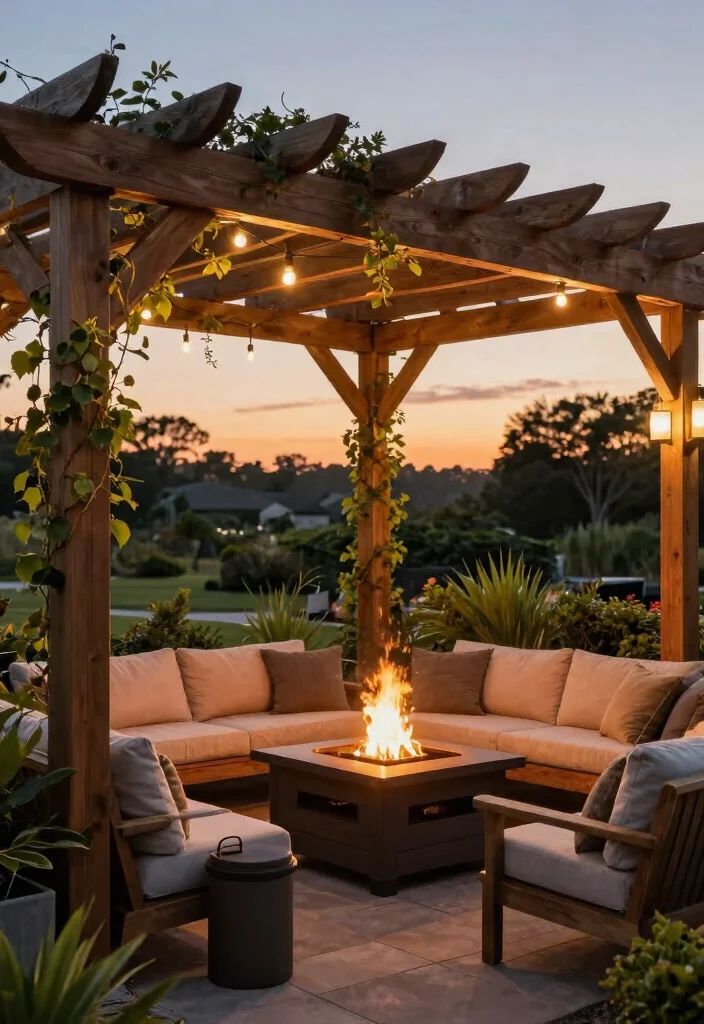 14 Fire Pit Area Ideas That Keep Smoke Away From the House 8 14 Fire Pit Area Ideas That Keep Smoke Away From the House - 8. Fire Pit Covering 1