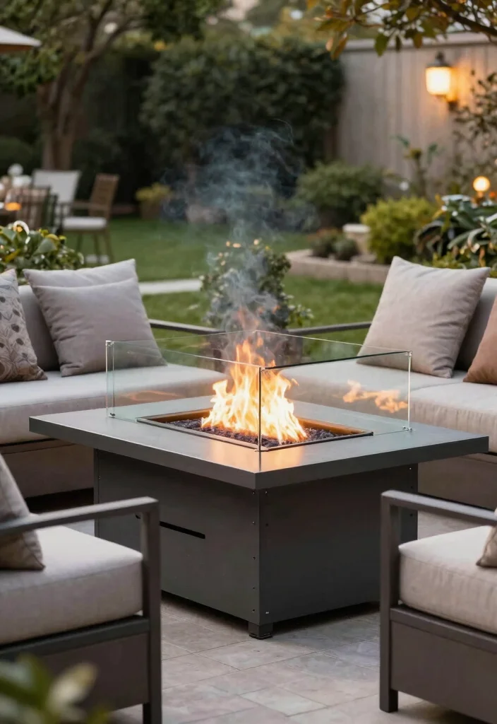 14 Fire Pit Area Ideas That Keep Smoke Away From the House 9 14 Fire Pit Area Ideas That Keep Smoke Away From the House - 9. Incorporating a Fire Pit Table 1