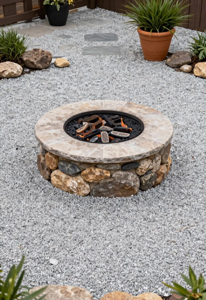 14 Fire Pit Area Ideas for Small Backyards Without a Full Hardscape - 4. Fire Pit with Gravel Base 1