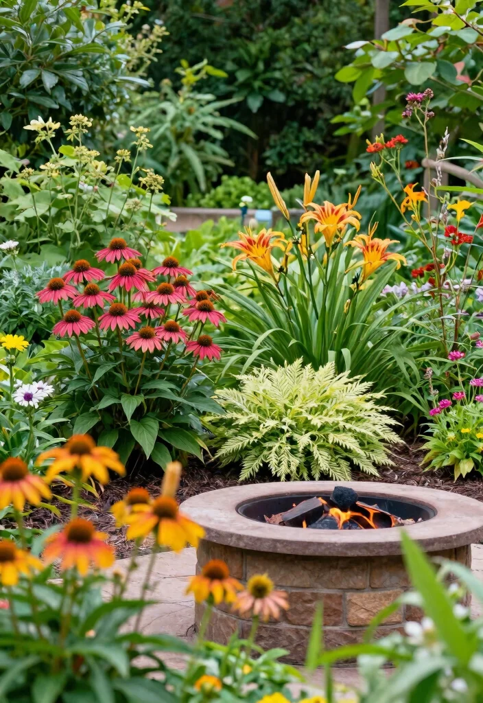 14 Garden with Fire Pit Ideas That Keep Smoke Away from Plants - 6. Plant Selection for Smoke Resilience 1