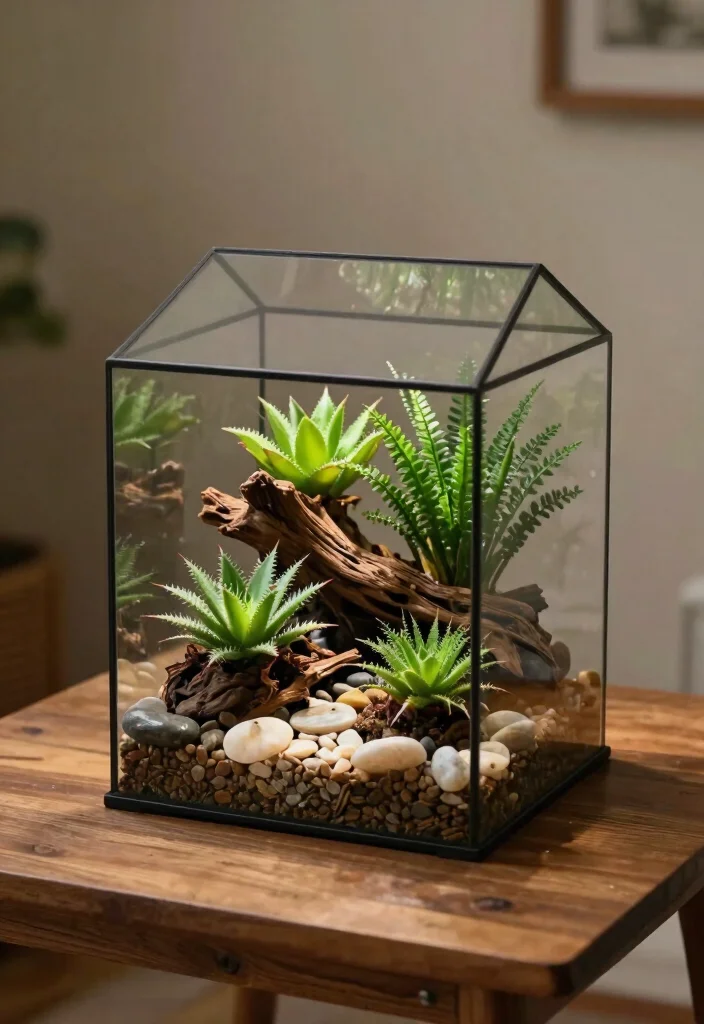 14 Glass Planter Ideas That Don't Shatter in Cold Weather - 1. Sleek Terrarium with Cold-Resistant Plants 1