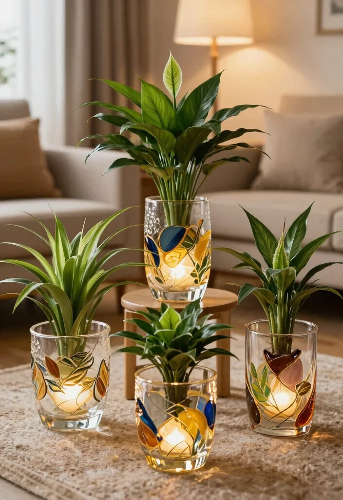 14 Glass Planter Ideas That Don't Shatter in Cold Weather - 10. Artistic Glass Art Planters 1