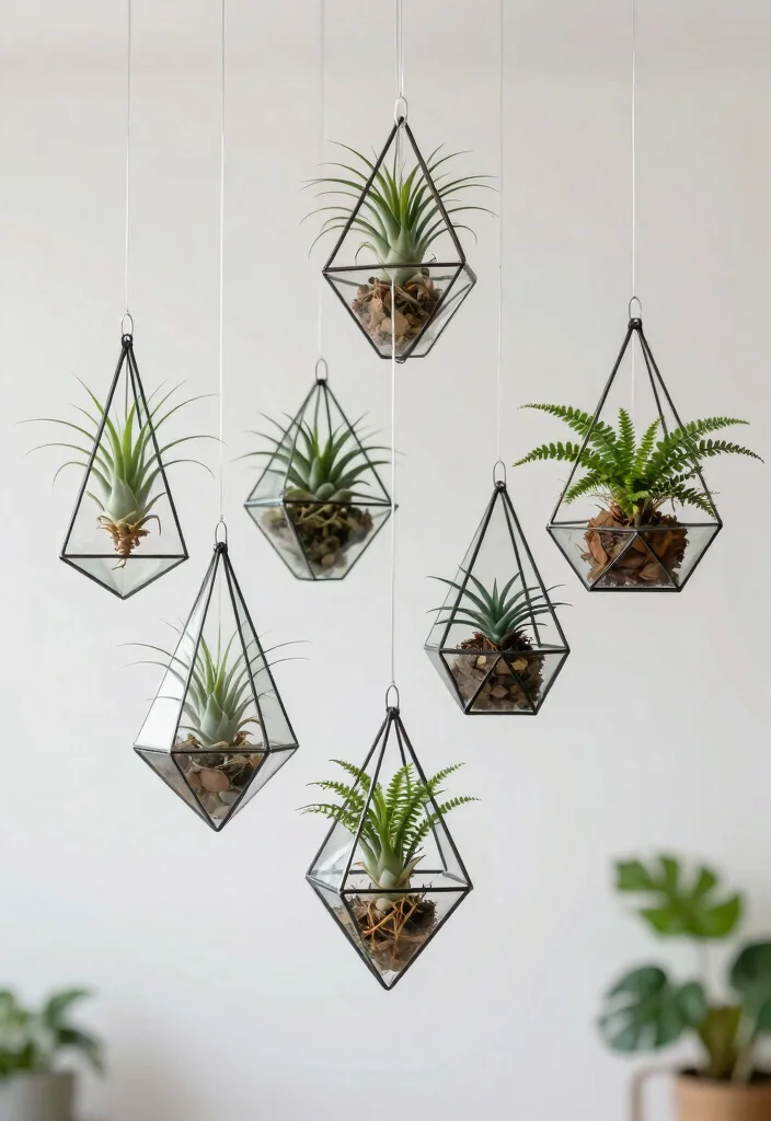 14 Glass Planter Ideas That Don't Shatter in Cold Weather - 5. Geometric Glass Planters for Minimalist Styling 1