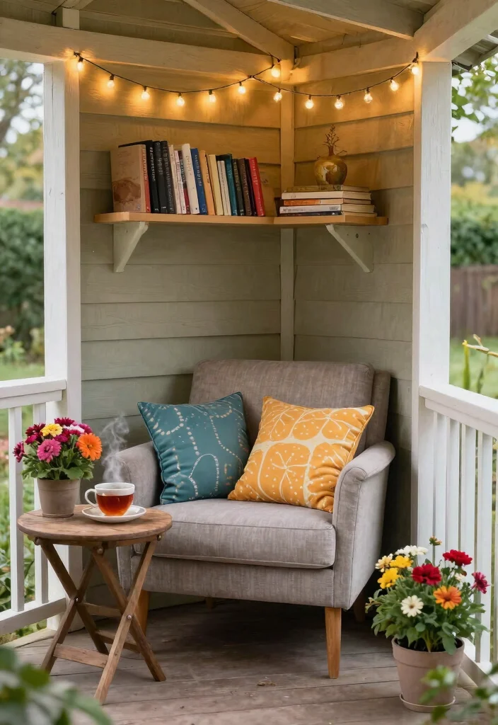 14 Shed With Porch Ideas That Add Usable Outdoor Space - 1. Cozy Reading Retreat 1