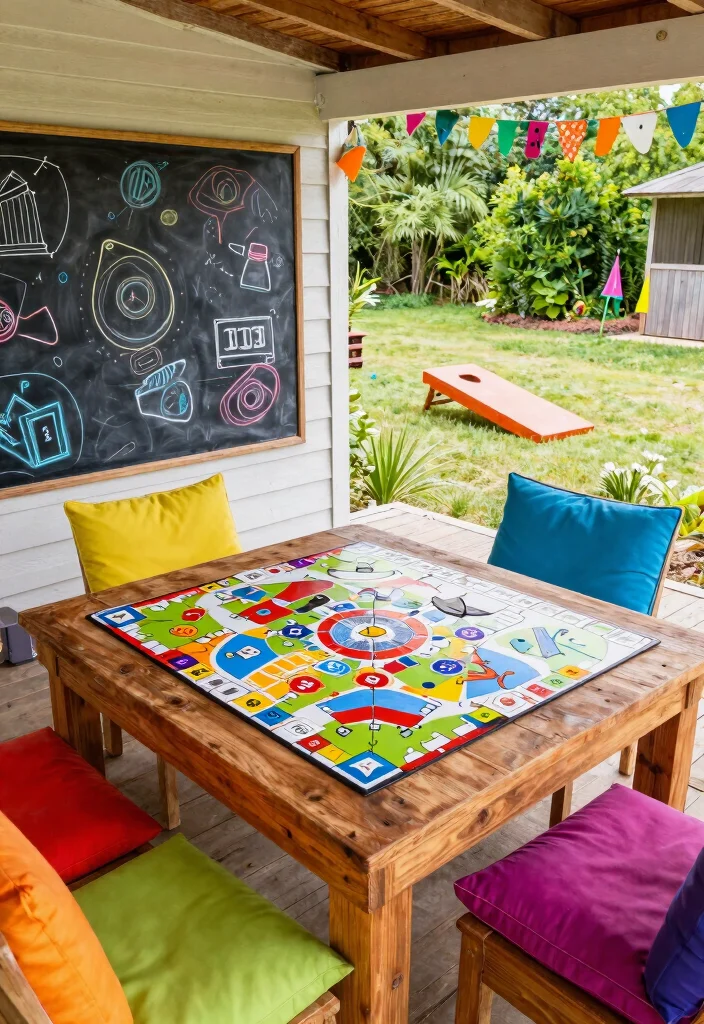 14 Shed With Porch Ideas That Add Usable Outdoor Space - 3. Family Game Hub 1