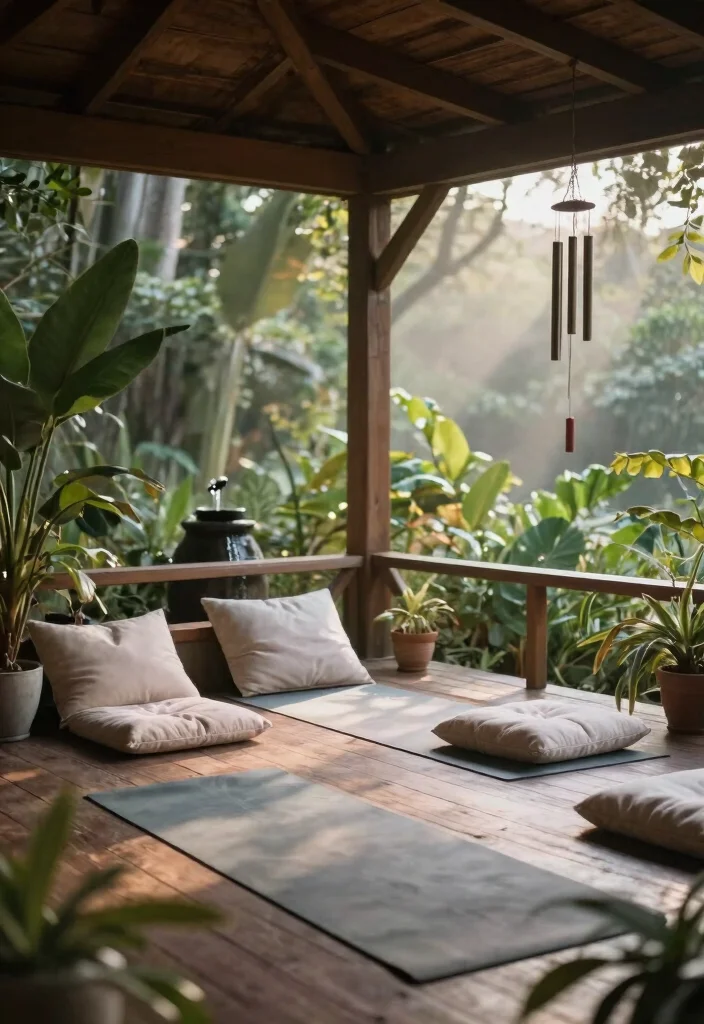 14 Shed With Porch Ideas That Add Usable Outdoor Space - 7. Serene Meditation Space 1