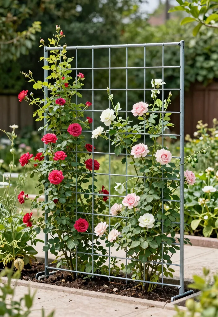 15 Galeras para Patio Que Soportan Plantas Pesadas Sin Caerse - 14. Sturdy Garden Grids for Vertical Growth 1