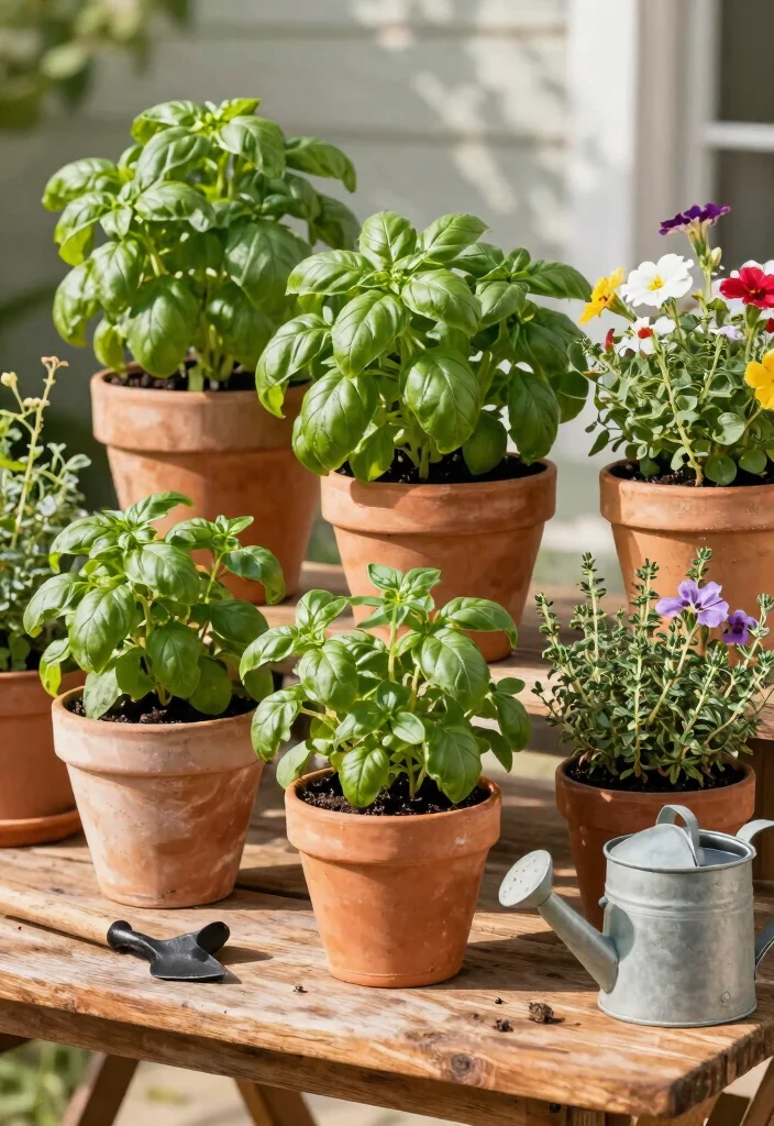 15 Herb Garden Outdoor Ideas That Survive Full Sun - 1. Creating a Container Herb Garden 1