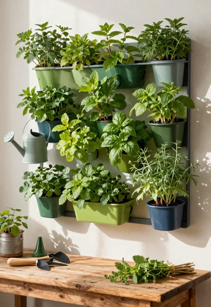 15 Herb Garden Outdoor Ideas That Survive Full Sun - 3. Vertical Herb Gardens 1