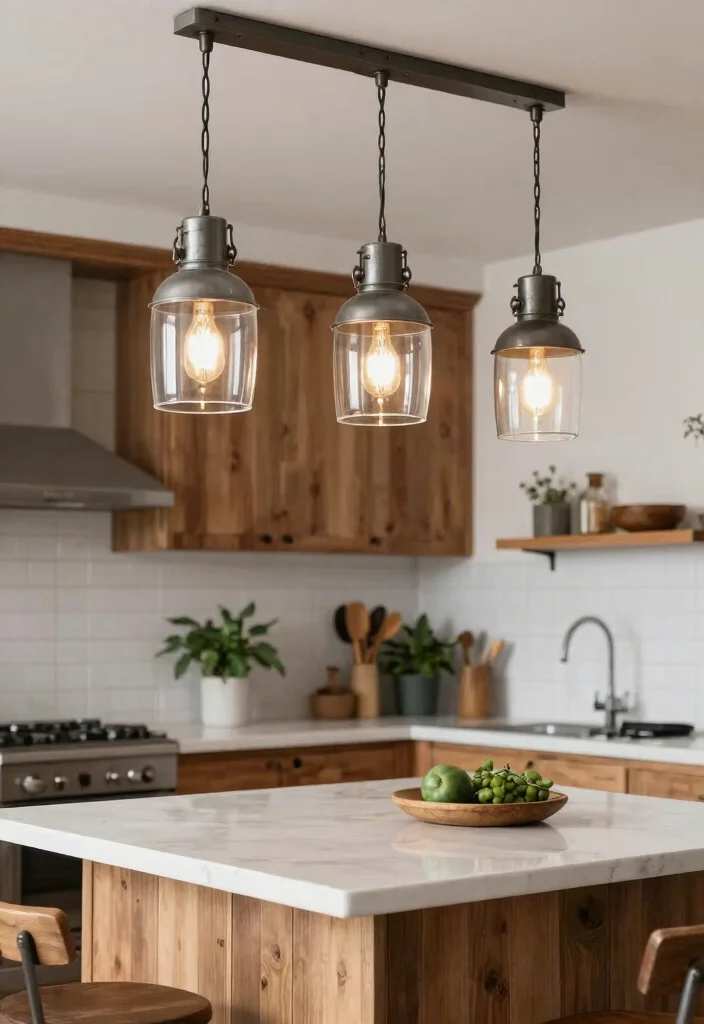 15 Modern Farmhouse Lighting Ideas That Work in Any Room - 8. Industrial-Style Lighting Fixtures 1