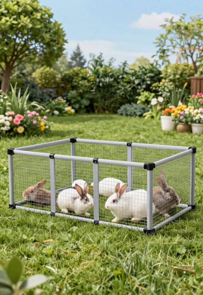 15 Outdoor Rabbit Run Ideas That Stay Safe From Predators - 10. Portable Rabbit Runs 1