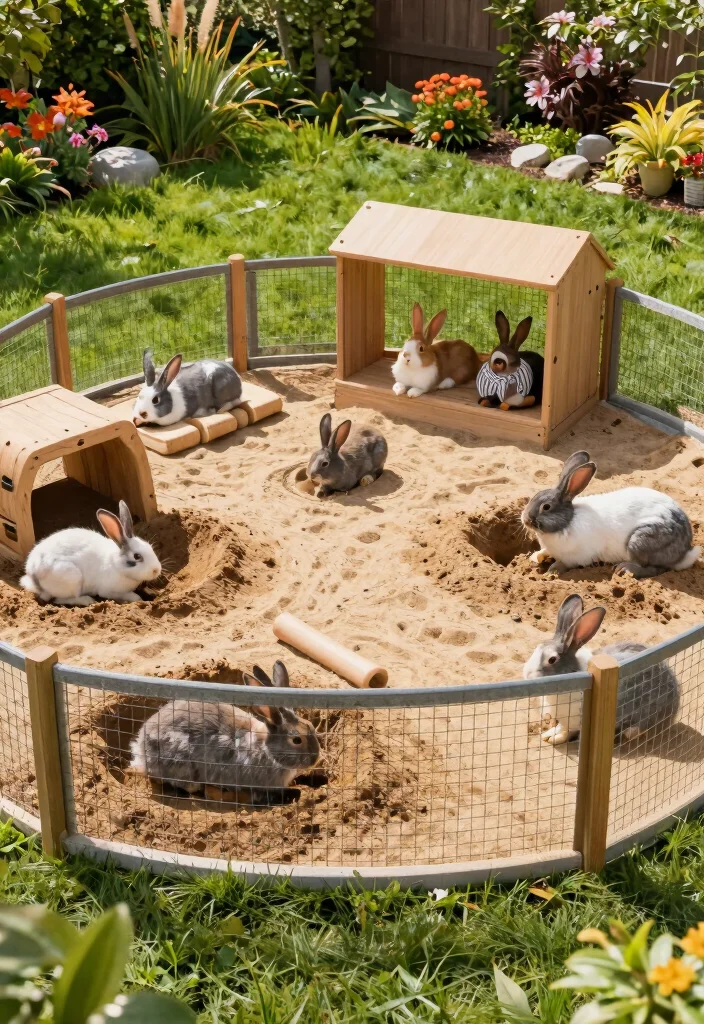 15 Outdoor Rabbit Run Ideas That Stay Safe From Predators - 14. Multi-Purpose Play Area 1