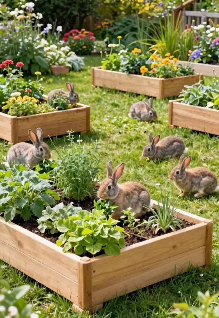 15 Outdoor Rabbit Run Ideas That Stay Safe From Predators - 8. Grass and Garden Boxes 1