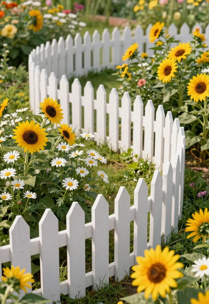 15 Picket Fence Ideas That Add Charm Without Blocking Your Garden View - 12. Curved Picket Fence 1