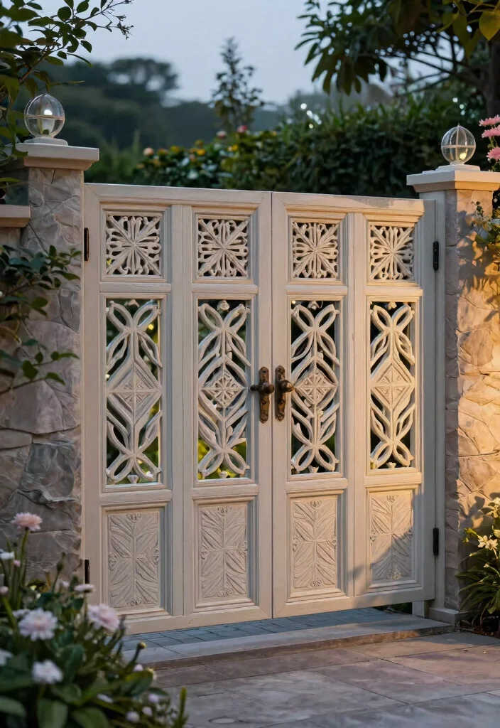 15 Picket Fence Ideas That Add Charm Without Blocking Your Garden View - 15. Custom Panel Designs 1