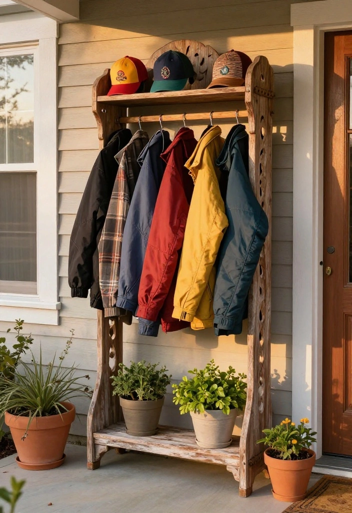 15 Porch Storage Ideas That Hide Clutter and Look Intentional 11 15 Porch Storage Ideas That Hide Clutter and Look Intentional - 11. Stylish Coat Racks 1