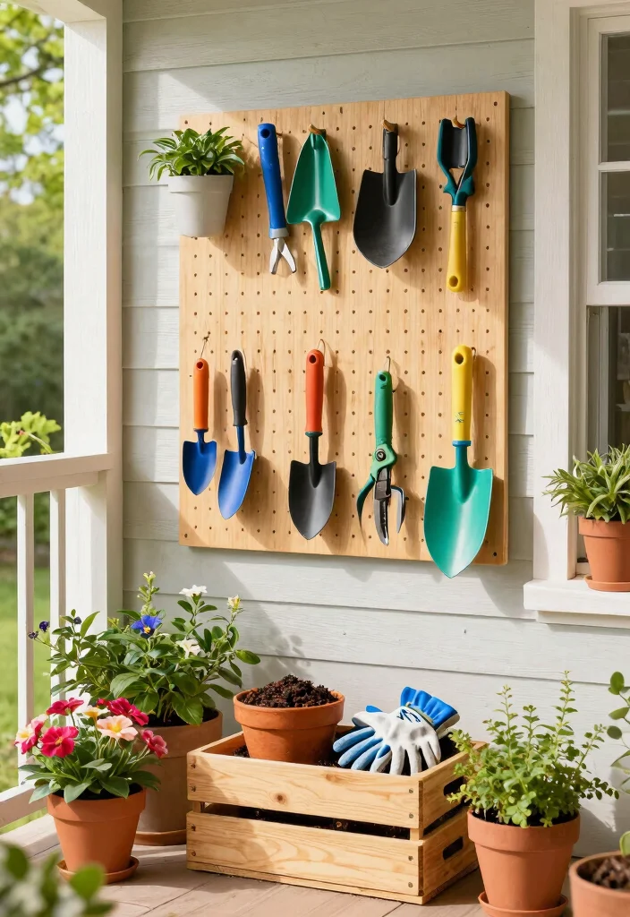 15 Porch Storage Ideas That Hide Clutter and Look Intentional 12 15 Porch Storage Ideas That Hide Clutter and Look Intentional - 12. Garden Tool Storage Solutions 1