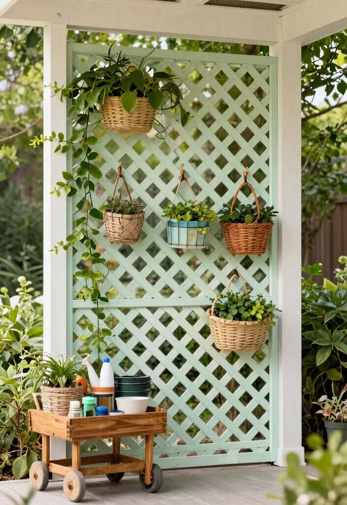 15 Porch Storage Ideas That Hide Clutter and Look Intentional 5 15 Porch Storage Ideas That Hide Clutter and Look Intentional - 5. Lattice Storage Solutions 1
